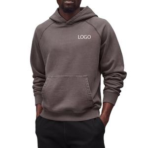 Sweat à capuche côtelé pour homme, style pull, design minimaliste avec logo personnalisé et coutures durables pour commandes en gros 2026 - Product Image 1
