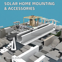 Système de montage au sol de haute qualité pour rail solaire, embout de poteau en aluminium, traitement d'anodisation, prix d'usine, carport, toit plat, HOLCOM