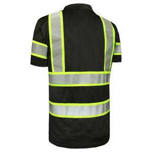 เสื้อโปโลคุณภาพสูง 100% โพลีเอสเตอร์ สำหรับงานกลางแจ้ง งานก่อสร้าง สะท้อนแสงเพื่อความปลอดภัย - Product Image 3