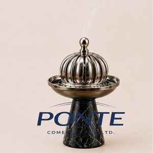 Factory Price Natural Marble and Brass Incense Burner Modern Round Bakhoor Holder for Home <b>Decor</b> Meditation & Office Fragrance - Product Image 3