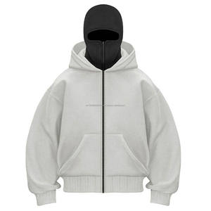 Máscara Personalizada, Sudadera con Capucha Estilo Pasamontañas, Bordado, Ultra Suave, Cálida, de Forro Polar Sherpa para Invierno, Sudadera Roja para Hombre - Product Image 5