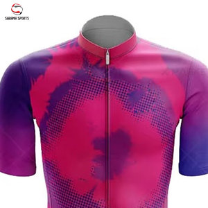 Vente en gros de maillots de cyclisme personnalisés OEM pour hommes, ensemble de vêtements de vélo à manches courtes avec poche pour hommes - Product Image 2