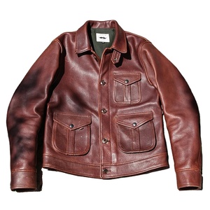 แจ็คเก็ตหนังแกะแท้1.7มม. บางเฉียบมีสไตล์คลาสสิกกันน้ำกันลมระบายอากาศได้ดีฤดูหนาว - Product Image 1