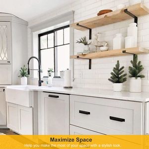 Confezione da 2 staffe per scaffali in metallo a forma di L, resistenti, con supporto a parete e viti GPCT1989 - Product Image 4