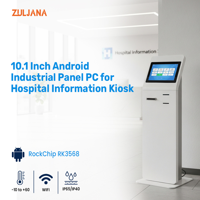 10.1" Android 11 Industrial Panel PC 4GB RAM RK3568 CPU 300 Nits Opt Touchscreen Computer for Hospital Information Kiosk System