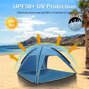 Tenda Parasole Portatile UPF50+ Grande per Esterni, Impermeabile e Antivento per 4-6 Persone, Gazebo da Spiaggia con Borsa per il Trasporto - Product Image 3