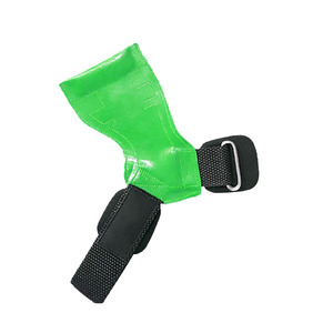 Poignées de main en caoutchouc vert réglables avec boucles métalliques antidérapantes, couleur et taille personnalisées pour l'entraînement sportif - Product Image 3