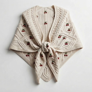 Top <b>Wool</b> Female Pashmina <b>Cloak</b> Cape Fringed Long Plain Design Winter Knit Shawls - Product Image 1