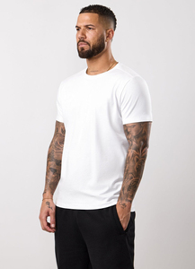 Camisetas de Lujo Personalizadas para Hombre, Camiseta de Algodón, Estilo Urbano, Cuello Redondo Acordonado, Tejido Grueso de 280 g/m² - Product Image 5