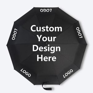 ร่มพับ 3 ตอนแบบกำหนดเองได้ พร้อมตะขอเกี่ยวสำหรับกันฝน ร่มอัตโนมัติพร้อมโลโก้ - Product Image 4