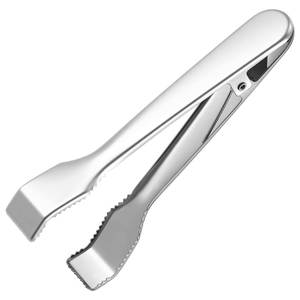 Stainless Steel Ice Tongs With Perforated Ends Dishwasher Safe <b>Utensils</b> For Bar And Party Use Ice Serving Tong On Sale - Product Image 3