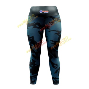 Pantalones de yoga transpirables de cintura alta para mujer personalizados, mallas deportivas con mallas de piel, mallas de entrenamiento de diseño - Product Image 4