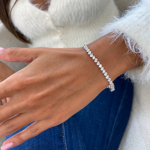 กำไลเพชรแท้เพาะเลี้ยงในห้องปฏิบัติการ ทอง 10K 14K 18K ได้รับการรับรองจาก IGI เครื่องประดับที่ได้รับการรับรองมาตรฐาน ทองคำสีเหลือง สีโรสโกลด์ สีขาว ของขวัญสุดหรู - Product Image 2