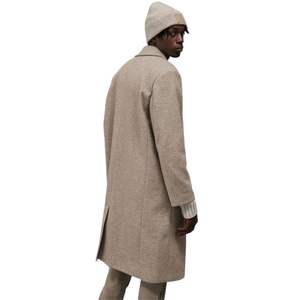 Abrigo Largo para Hombre, Abrigo de Lana Cruzado, Abrigo Beige, Abrigo Elegante para Hombre, Abrigo de Invierno, Abrigo Informal, Ropa de Abrigo Cálida - Product Image 6