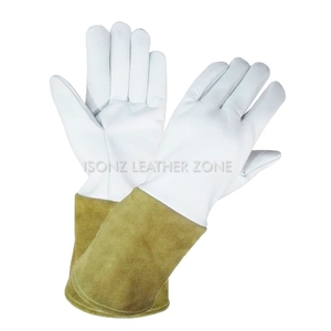 ถุงมือหนังแท้กันความร้อน ป้องกันข้อมือ สำหรับงานเชื่อมทิกอาร์กอน - Product Image 1