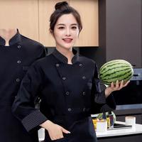 Uniforme de chef de restaurant à manches longues personnalisé, veste de chef de cuisine, vêtements de travail pour boulangerie, restauration, cantine, vente en gros d'usine