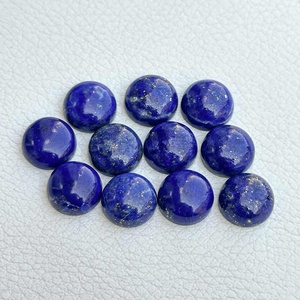 Cabochon de pierres précieuses en vrac de forme ronde Lapis Lazuli naturel de 10mm pour la fabrication de bijoux à l'expédition rapide Nouveaux produits faits à la main tendance - Product Image 1