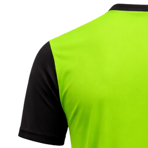 Camiseta de Fútbol Color Verde Neón y Negro, Ligera, Transpirable, que Absorbe la Humedad, Uniforme de Entrenamiento Deportivo para Equipos - Product Image 4