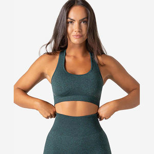 Prix d'usine Soutiens-gorge de sport pour femmes, d'été, sans armatures, respirants, coupe ajustée, en Spandex/Nylon, avec bonnets en dentelle, pour la gym, la course et l'entraînement, personnalisables - Product Image 2