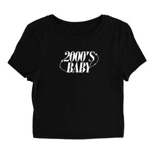 T-shirt court Y2K pour femme, coupe ajustée personnalisée, motif années 2000, OEM ODM - Product Image 6