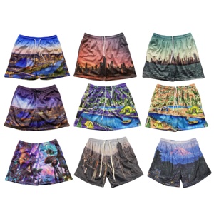 Manufacturer Custom logo High Quality Polyester Sublimation Printed Basketball 5 Inch Inseam Double <b>Layer</b> Men Custom Mesh Shorts - Product Image 6