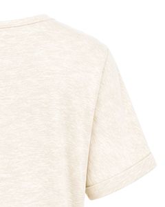 Camiseta Casual Personalizada con Cuello en V para Mujer, Manga Corta, Mezcla de Algodón, Suave y Ligera, con Bolsillo, para Uso Diario en Verano - Product Image 3