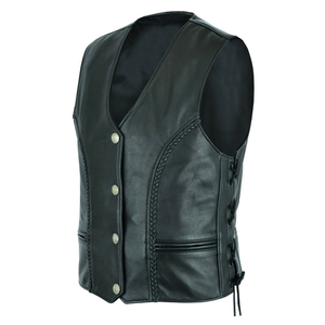 Chaleco de Cuero Personalizado para Motociclistas, Chaleco de Cuero Genuino de Primera Calidad, Estilo Club - Product Image 3