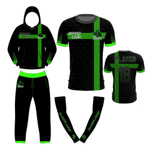 Ensemble sweat à capuche et jogging Death Gaming Esports, impression par sublimation, unisexe adulte, noir et jaune, séchage rapide, col rond - Product Image 6