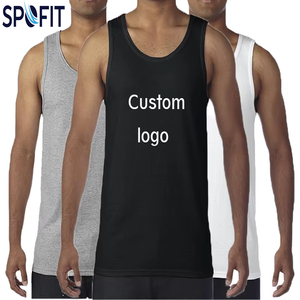 100% cotton <b>Mens</b> Gym Tank Top Sleeveless Workout <b>Vest</b> Quick Dry Fitness <b>Stringer</b> Bodybuilding Training Singlet OEM Private - Product Image 1