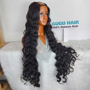Unprocessed Natural <b>Wavy</b> Half <b>Wig</b> Vietnamese Raw Hair Vendors Super Double Drawn Hot Sale 8 inches - 40inches - Product Image 5