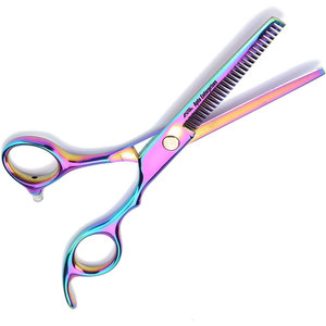 Ciseaux de toilettage pour animaux de compagnie, ciseaux de coupe et d'éclaircissement pour chiens et chats, ciseaux de coupe de poils multicolores, acier inoxydable de qualité supérieure - Product Image 3