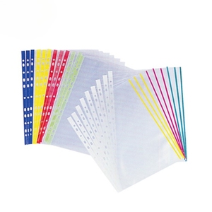 Sẵn sàng để tàu màu PVC không độc hại không thấm nước thư mục tấm bảo vệ với 11 lỗ cho tổ chức nộp hồ sơ sản phẩm - Product Image 1