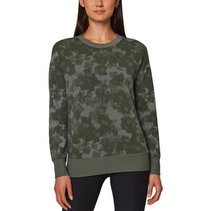 <b>Womens</b> <b>Fleece</b> Sweatshirts Custom Logo Pullover <b>Tops</b> Casual Sportswear With Embroidery Sublimation Printing Private Label - Product Image 1