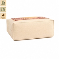 Sac fourre-tout de plage en jute et coton 300 GSM avec cordon de serrage et poignées en corde pour la mode, les vacances à la plage, le shopping, logo personnalisé, commande en gros