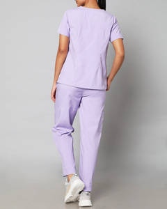 OEM Custom Logo Unisex Nurse Tops Sets RTS Private Label Work Polyester Spandex Short Sleeve Summer Hospital <b>Nursing</b> Uniform - Product Image 2