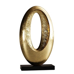 Highest Quality Gold <b>Metal</b> <b>Disc</b> Sculpture On Base Modern Abstract Round Tabletop Decor Figurine Iron Material Home Accent Piece - Product Image 6