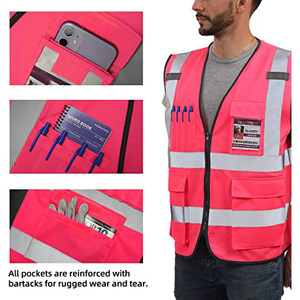 High Visibility Reflective Breathable Quick Dry Durable Safety Coverall Workwear <b>Overalls</b> for <b>Construction</b> Industrial Worker - Product Image 5