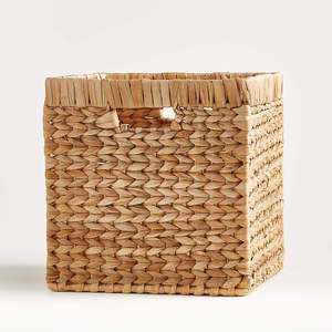 Organiseur de placard en jonc de mer, paniers en forme de cube avec poignée découpée - Product Image 2
