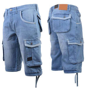 Shorts en jean pour hommes de bonne qualité, style streetwear, amples, personnalisables, été, vente en gros, prix abordable, unisexe - Product Image 3