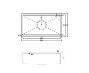 Embossed 304 Stainless Steel <b>Kitchen</b> <b>Sink</b> Handmade Undermount <b>Sink</b> Anti Scratch with very good prices from Vietnam - Product Image 4