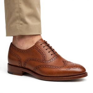 Chaussures en cuir véritable pour hommes à prix abordable, bout pointu, à lacets, couleur unie, pour le bureau et la carrière, toutes saisons, exportées du Bangladesh - Product Image 6