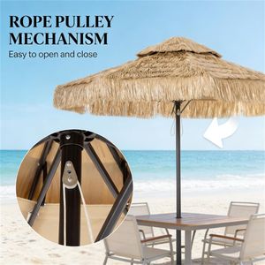 Parasol de terrasse kaki sans base pour l'extérieur – Parasols et bases pour patio - Product Image 4