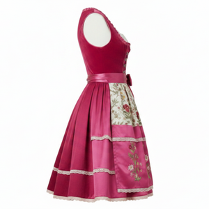 Vestido Dirndl para Mujer, Personalizado, Tela Transpirable, Bordado Alemán, Largo hasta la Rodilla, Sin Mangas, Traje Tradicional para Fiestas - Product Image 3