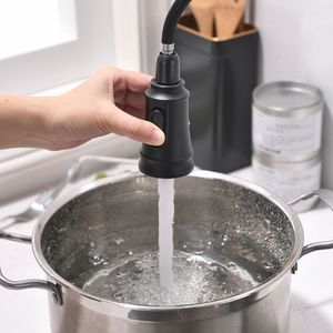 Rubinetto da Cucina Monocomando Nero in Acciaio Inossidabile con Doccetta Estraibile per Lavello - Product Image 5