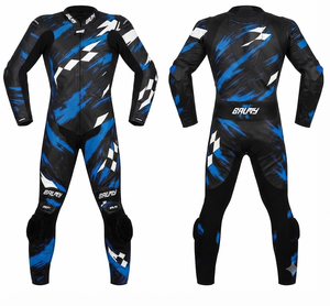 Traje de Carreras Personalizado para Hombre en Cuero Vacuno/Canguro, Mono de Una Pieza con Armadura de Nivel 2 CE, Hecho a Medida, Protección OEM - Product Image 1