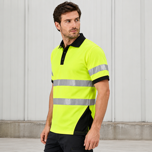 Camiseta Polo de Seguridad Industrial de Alta Visibilidad al por Mayor, Transpirable, de Secado Rápido, Poliéster, Proveedor de Ropa de Trabajo OEM - Product Image 2