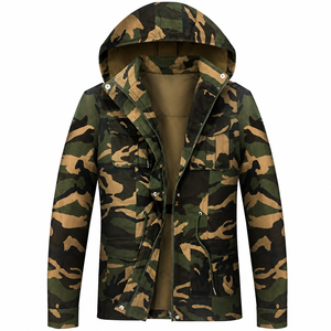 Chaqueta de Camuflaje con Cierre para Mujer, con Bolsillos, Cuello Alto, Estilo Casual, Cortavientos, para Otoño - Product Image 4