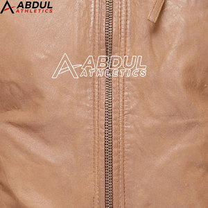 Veste d'hiver en cuir véritable pour hommes, style motard, chaude, avec fermeture éclair, coupe ajustée, décontractée, à la mode, pour la conduite en plein air et les voyages - Product Image 6