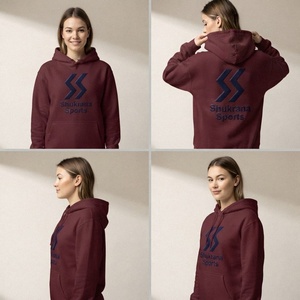 Sudadera con Capucha Extra Grande para Mujer, Transpirable, 100% Algodón, con Diseño de Letras en la Espalda, Estilo Casual Urbano para Invierno - Product Image 2