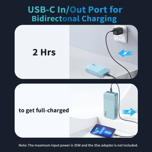 Batterie externe portable Li-Polymère Slim 35W 20000mAh pour téléphones mobiles - Product Image 3